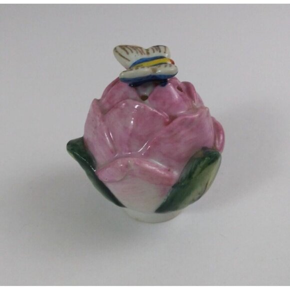 Vintage Butterflies On Rose Buds Under Archway 2.25" Salt & Pepper Shakers Japan - Picture 9 of 16